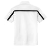 Port Authority Men's White/Black Silk Touch Performance Colorblock Stripe Polo