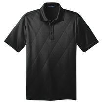 Port Authority Men's Black Tech Embossed Polo