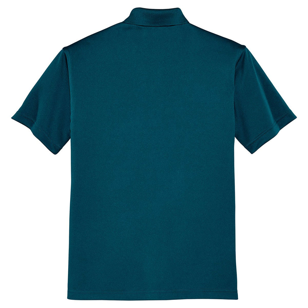 Port Authority Men's Poseidon Blue Tech Embossed Polo