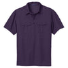 Port Authority Men's Purple/Dress Blue Navy Oxford Pique Double Pocket Polo