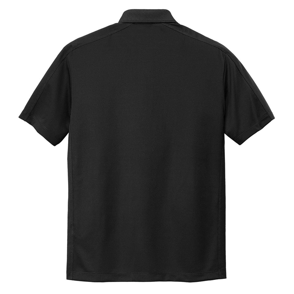 Port Authority Men's Black Diamond Jacquard Polo