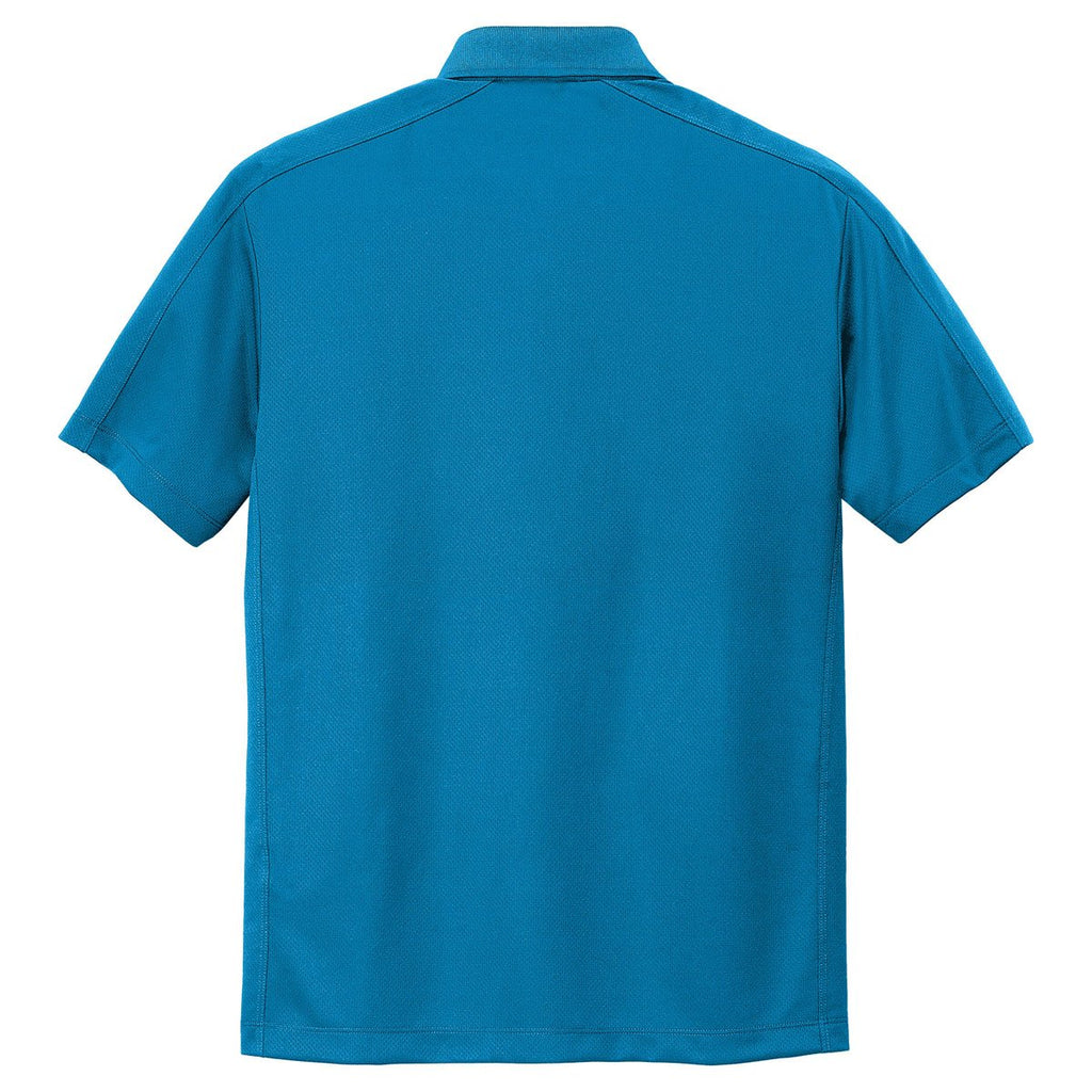 Port Authority Men's Blue Wake Diamond Jacquard Polo