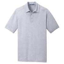 Port Authority Men's Light Grey Digi Heather Performance Polo