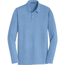 Port Authority Men's Blue Skies Long Sleeve Meridian Cotton Blend Polo