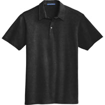 Port Authority Men's Black Meridian Cotton Blend Polo