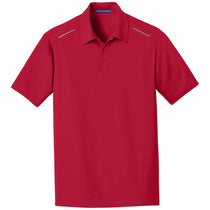 Port Authority Men's Rich Red Pinpoint Mesh Polo