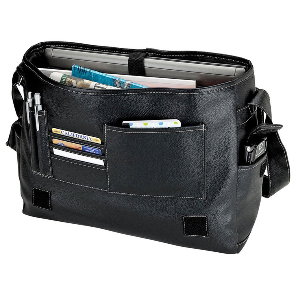 Sovrano Black Onesto Lichee Messenger Bag