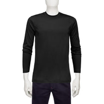 Bugatchi Men's Black Long Sleeve Crew Neck