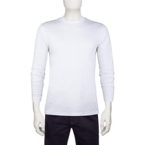Bugatchi Men's White Long Sleeve Crew Neck