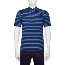 Bugatchi Men's Navy Three Button Regular Placket One Pocket