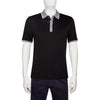 Bugatchi Men's Black Three Button Polo Collar