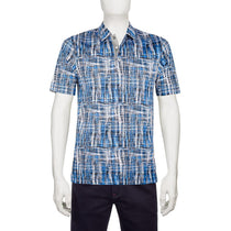 Bugatchi Men's Royal Three Button Self Collar