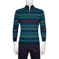Bugatchi Men's Candy Half Zip Mock Neck