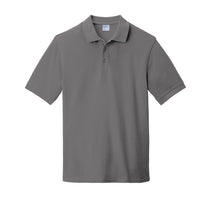 Port & Company Men's Medium Grey Ring Spun Pique Polo