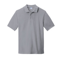 Port & Company Men's Silver Ring Spun Pique Polo
