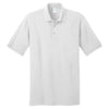 Port & Company Men's White Tall Core Blend Jersey Knit Polo