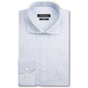 Bugatchi Men's Square Light Sky Spread Collar Regular Placket No Pocket Long Sleeve Shaped Fit