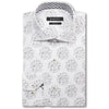 Bugatchi Men's Science Snow Spread Collar Regular Placket No Pocket Long Sleeve Classic Fit