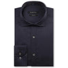 Bugatchi Men's Polka Dot Navy Spread Collar Regular Placket No Pocket Long Sleeve Shaped Fit