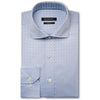 Bugatchi Men's Polka Dot Sky Spread Collar Regular Placket No Pocket Long Sleeve Shaped Fit