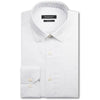 Bugatchi Men's Polka Dot White Point Collar Regular Placket One Pocket Long Sleeve Classic Fit