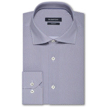 Bugatchi Men's Biscotti Spread Collar French Placket No Pocket Long Sleeve Shaped Fit