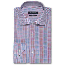 Bugatchi Men's Ruby Spread Collar French Placket No Pocket Long Sleeve Shaped Fit