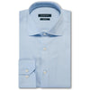 Bugatchi Men's Sky Point Collar French Placket No Pocket Long Sleeve Shaped Fit