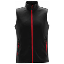Stormtech Men's Black/Bright Red Orbiter Softshell Vest