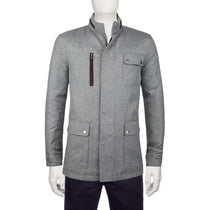 Bugatchi Men's Cement 3/4 Length Coat