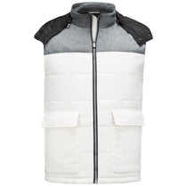Bugatchi Men's Offwhite Vest With Detachable Hood