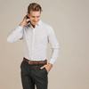 Mizzen+Main Men's White Kennedy Windowpane Trim Fit Dress Shirt