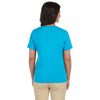 LAT Women's Aqua V-Neck Premium Jersey T-Shirt