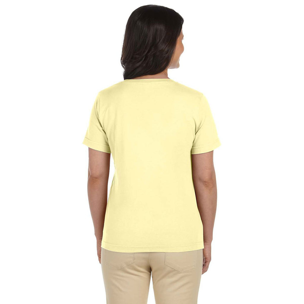 LAT Women's Banana V-Neck Premium Jersey T-Shirt