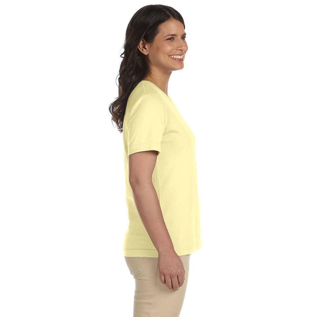 LAT Women's Banana V-Neck Premium Jersey T-Shirt