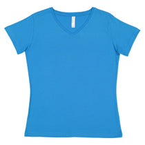 LAT Women's Cobalt V-Neck Premium Jersey T-Shirt