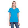 LAT Women's Cobalt V-Neck Premium Jersey T-Shirt