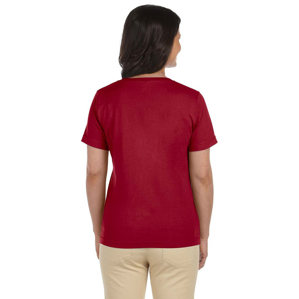 LAT Women's Garnet V-Neck Premium Jersey T-Shirt
