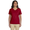 LAT Women's Garnet V-Neck Premium Jersey T-Shirt