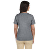 LAT Women's Granite Heather V-Neck Premium Jersey T-Shirt