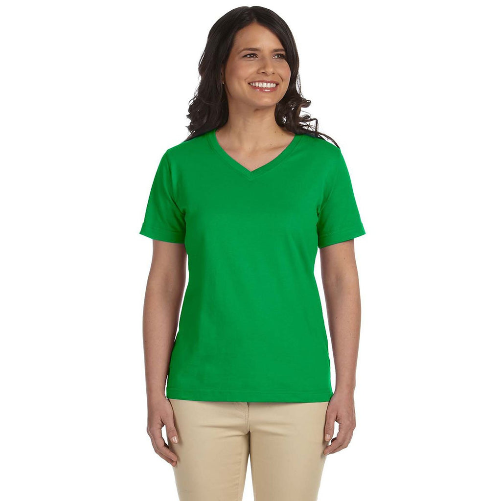LAT Women's Kelly V-Neck Premium Jersey T-Shirt