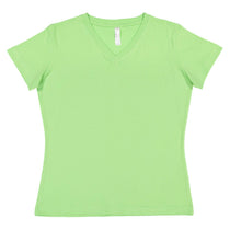 LAT Women's Key Lime V-Neck Premium Jersey T-Shirt