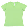LAT Women's Key Lime V-Neck Premium Jersey T-Shirt