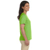 LAT Women's Key Lime V-Neck Premium Jersey T-Shirt