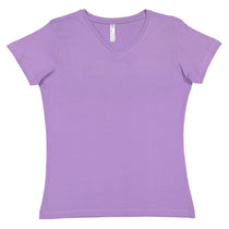 LAT Women's Lavender V-Neck Premium Jersey T-Shirt