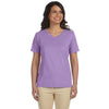 LAT Women's Lavender V-Neck Premium Jersey T-Shirt