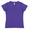 LAT Women's Purple V-Neck Premium Jersey T-Shirt