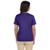 LAT Women's Purple V-Neck Premium Jersey T-Shirt