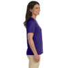 LAT Women's Purple V-Neck Premium Jersey T-Shirt