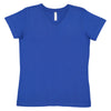 LAT Women's Royal V-Neck Premium Jersey T-Shirt